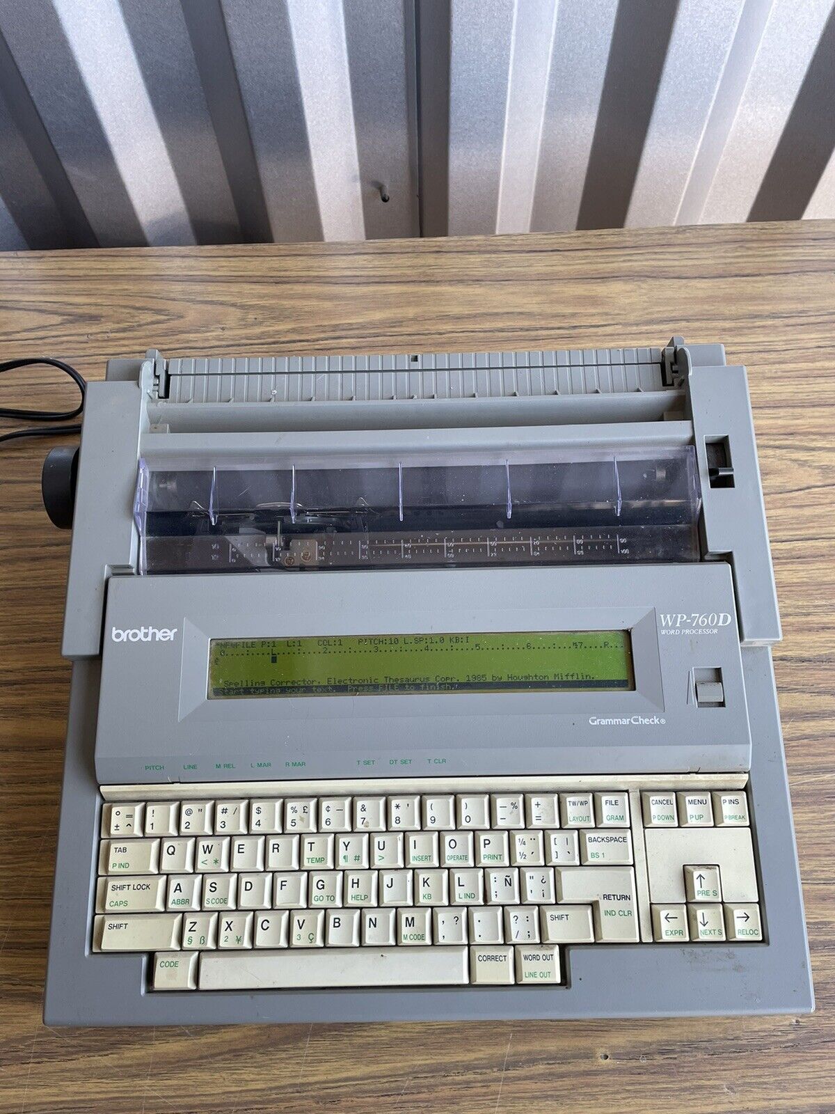 Brother WP-760D Word Processor Electronic Typewriter w/Grammar Check Tested