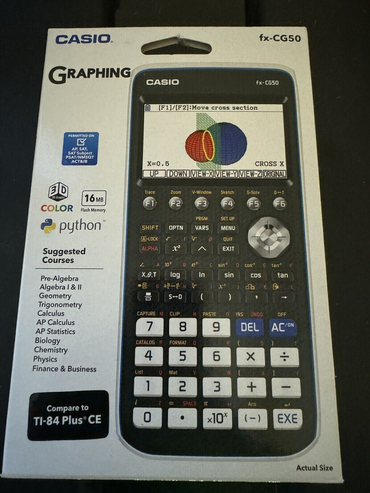 CASIO FX-CG50 Graphing Calculator, 3D Color, Python, 16MB Flash Memory, BrandNew