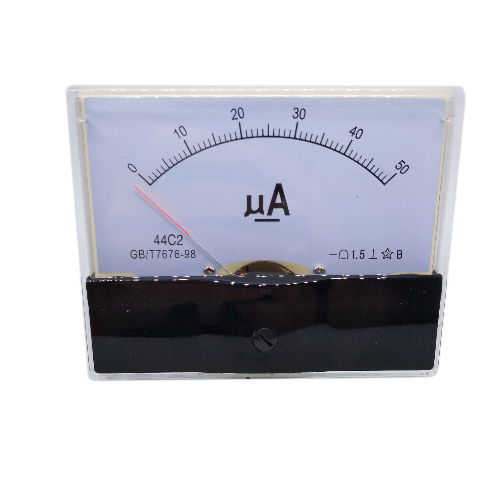 US Stock DC 0~50uA Class 1.5 Accuracy Analog Amperemeter Panel Meter Gauge 44C2