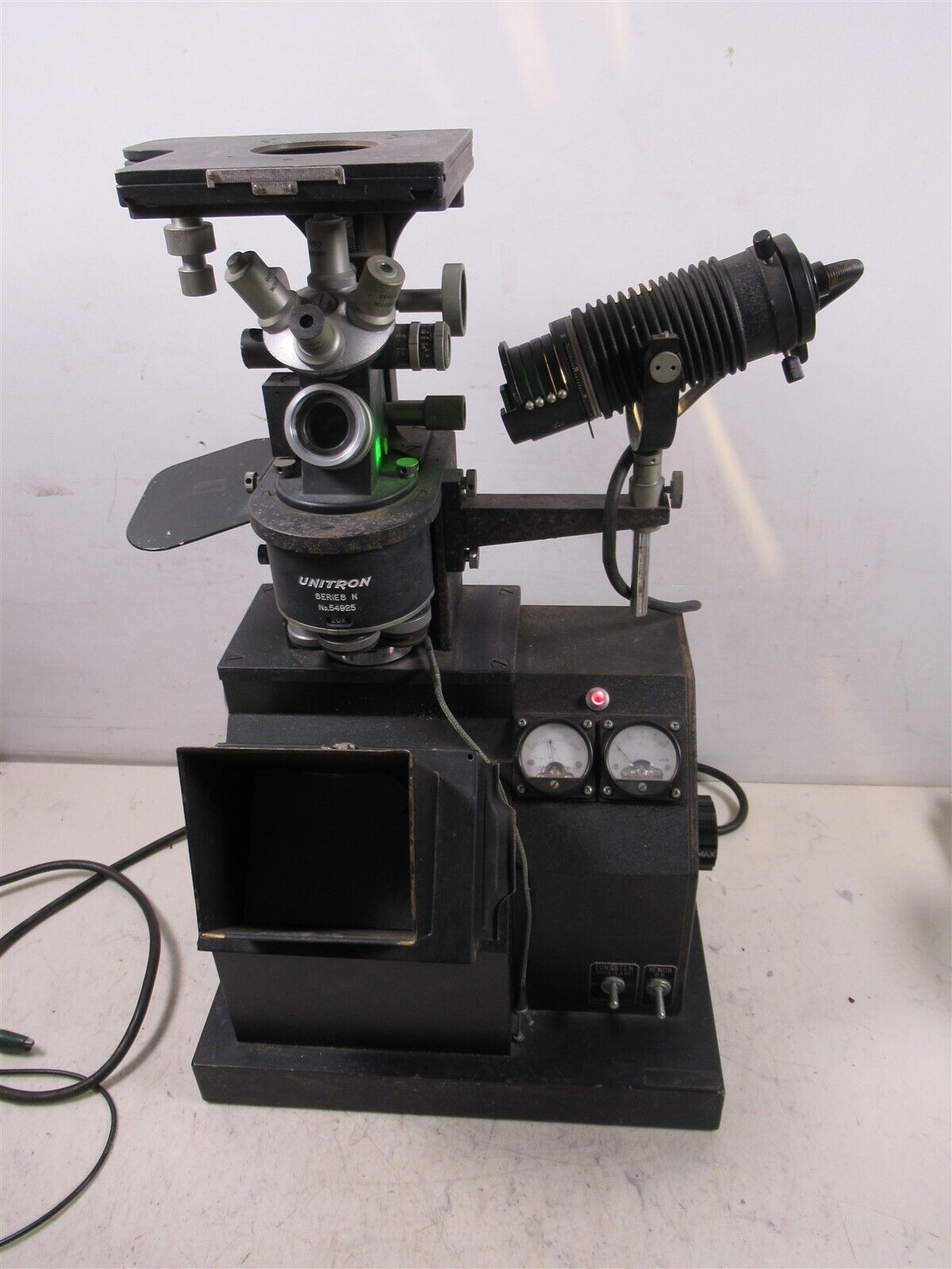 Vintage Unitron Series N 54925 Metallurgical Lab Microscope Tungsten & Xenon 