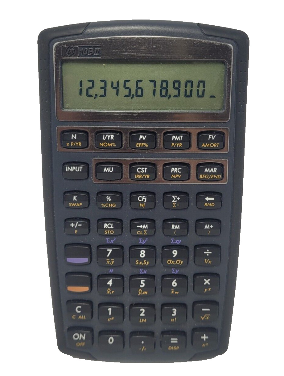 Vintage 1987 HP Hewlett Packard 10B Financial Business Calculator W/ Case Works