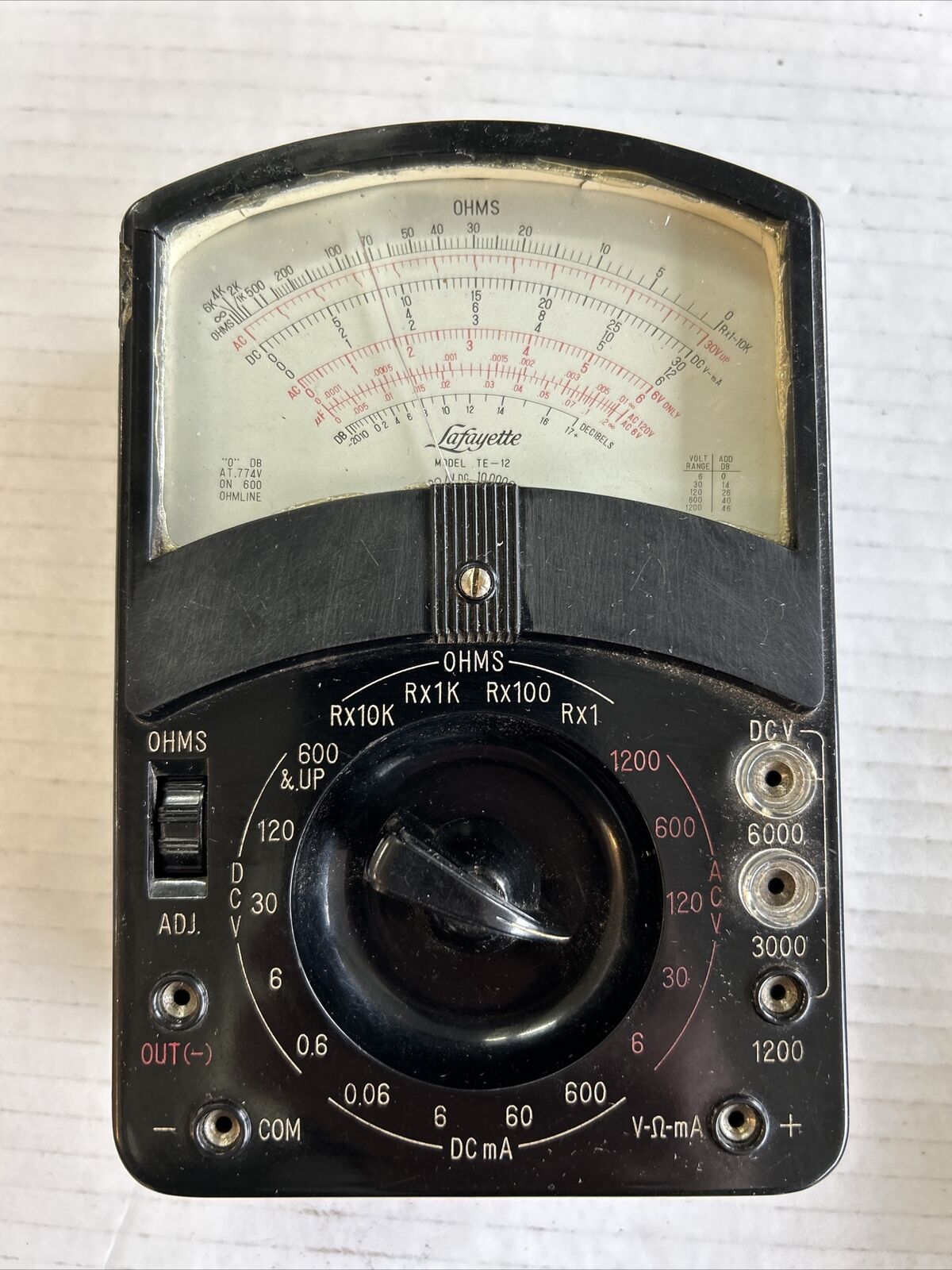 Vintage Lafayette TE-12 Analog Multimeter