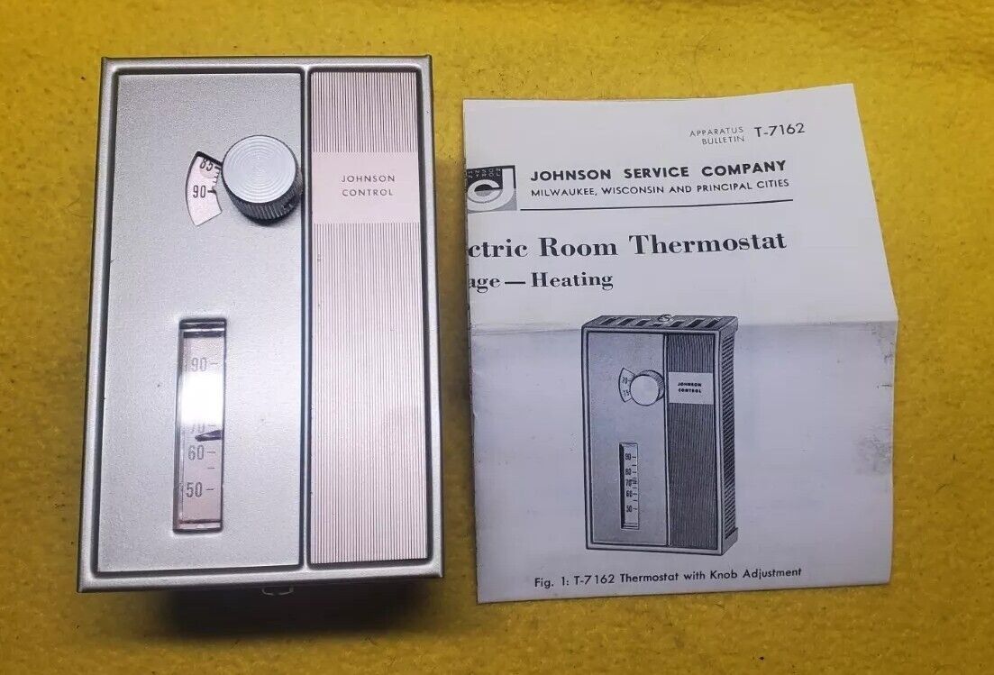 Johnson Controls Vintage  Adjust Thermostat  T-7162