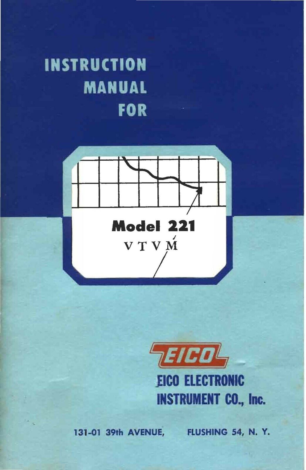 221 Power Amplifier Instruction Manual Fits Eico Model 221