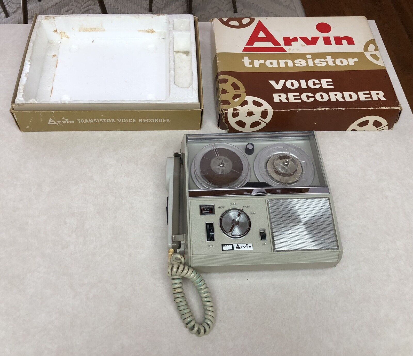 Vintage Arvin Transistor Voice Recorder Model 87L08