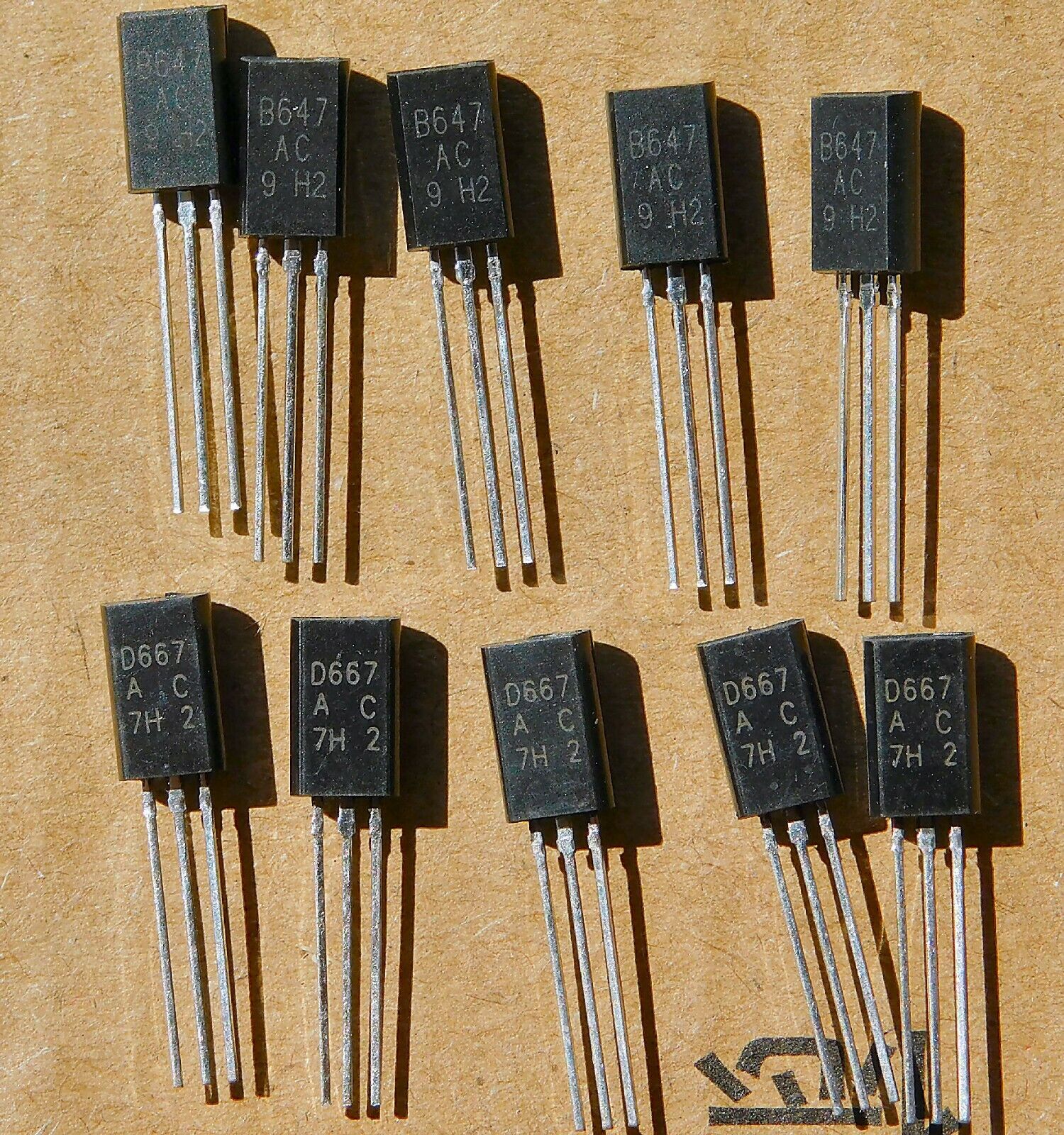 5 Pairs 2SB647AC & 2SD667AC (B647A / D667A) Transistors ~Fast 1st Class Shipping