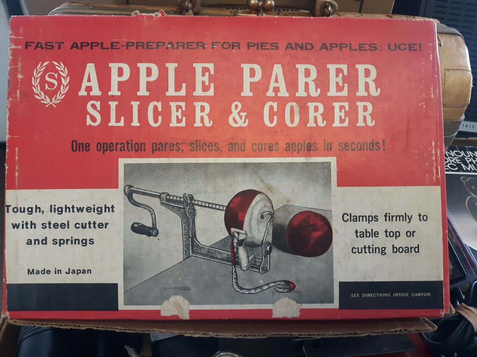 Vtg Sheffield's Apple Parer Slicer Corer Japan