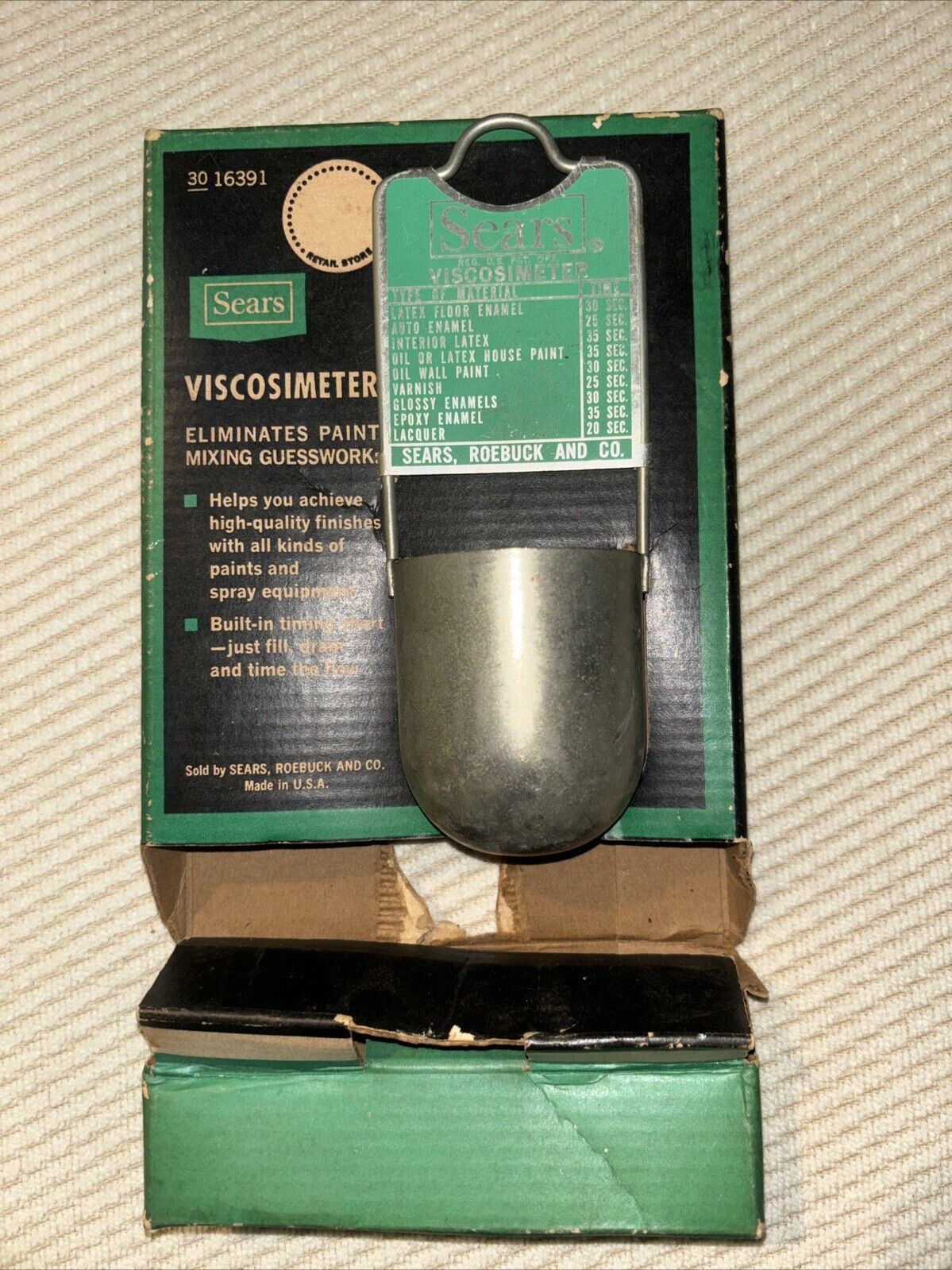 Vintage Sears  Viscosimeter. New Old Stock.