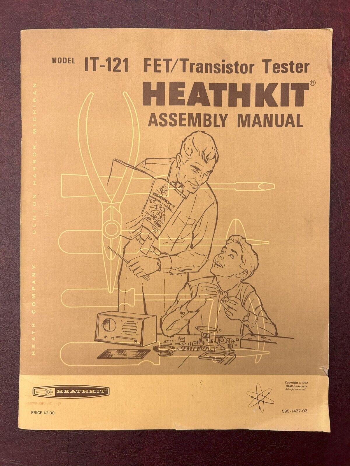 Vintage HeathKit Model IT-121 FET/Transistor Tester Assembly Manual 1972