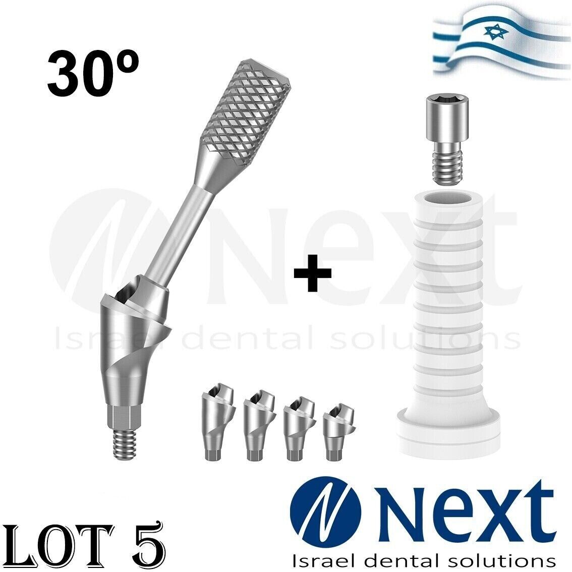 Lotx5 Dental Multi Unit 30° Neo GM dent Grand Morse Fit plastic sleeve 1-4 mm