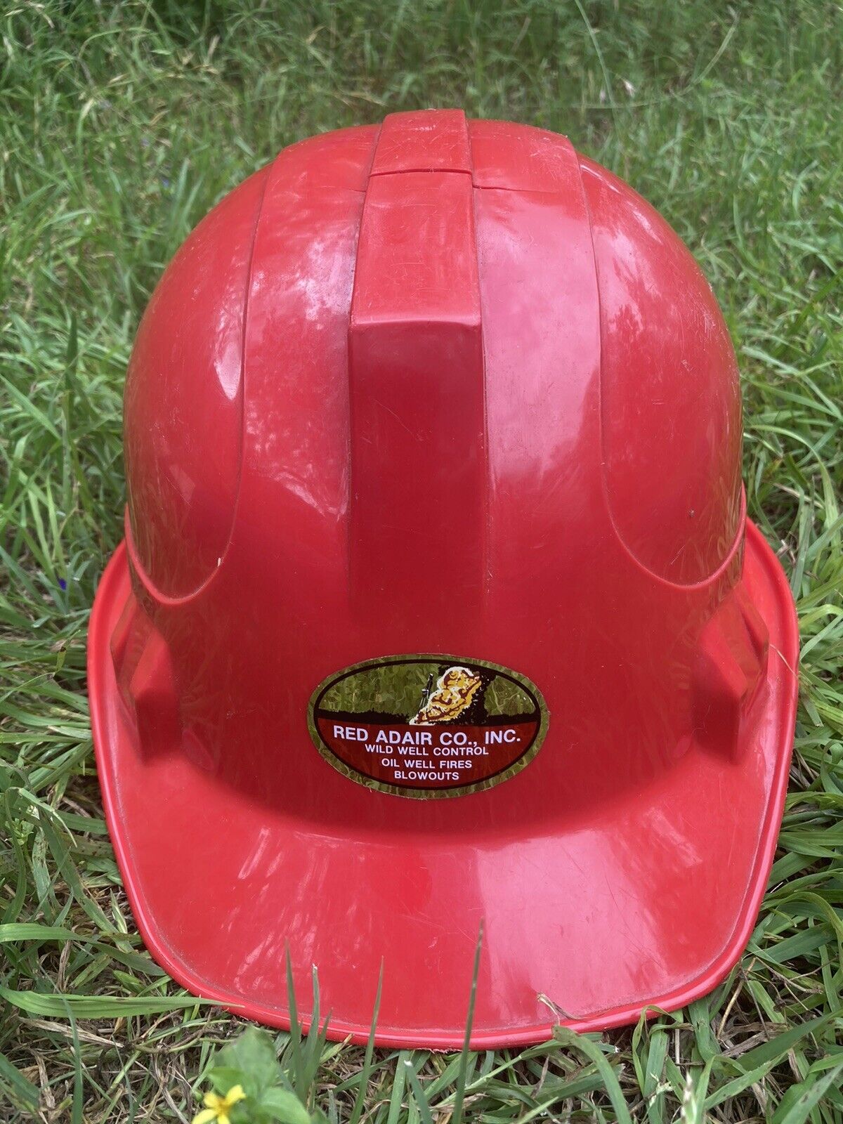 Vintage Red Adair Co. Inc. WILLSON Adjustable Jet Cap Hard Hat Safety Helmet Red