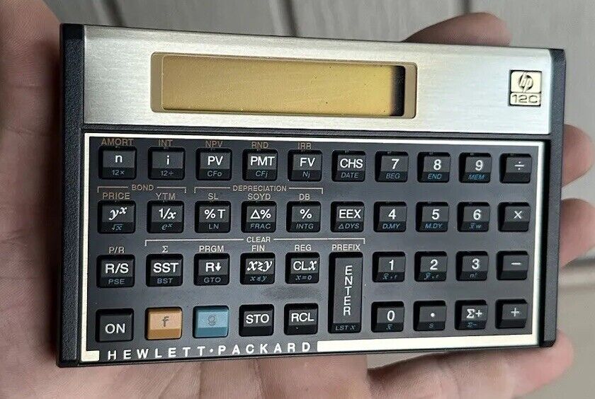 Vintage HP-12C Financial Calculator Hewlett Packard HP 12C w/ Case Tested Clean