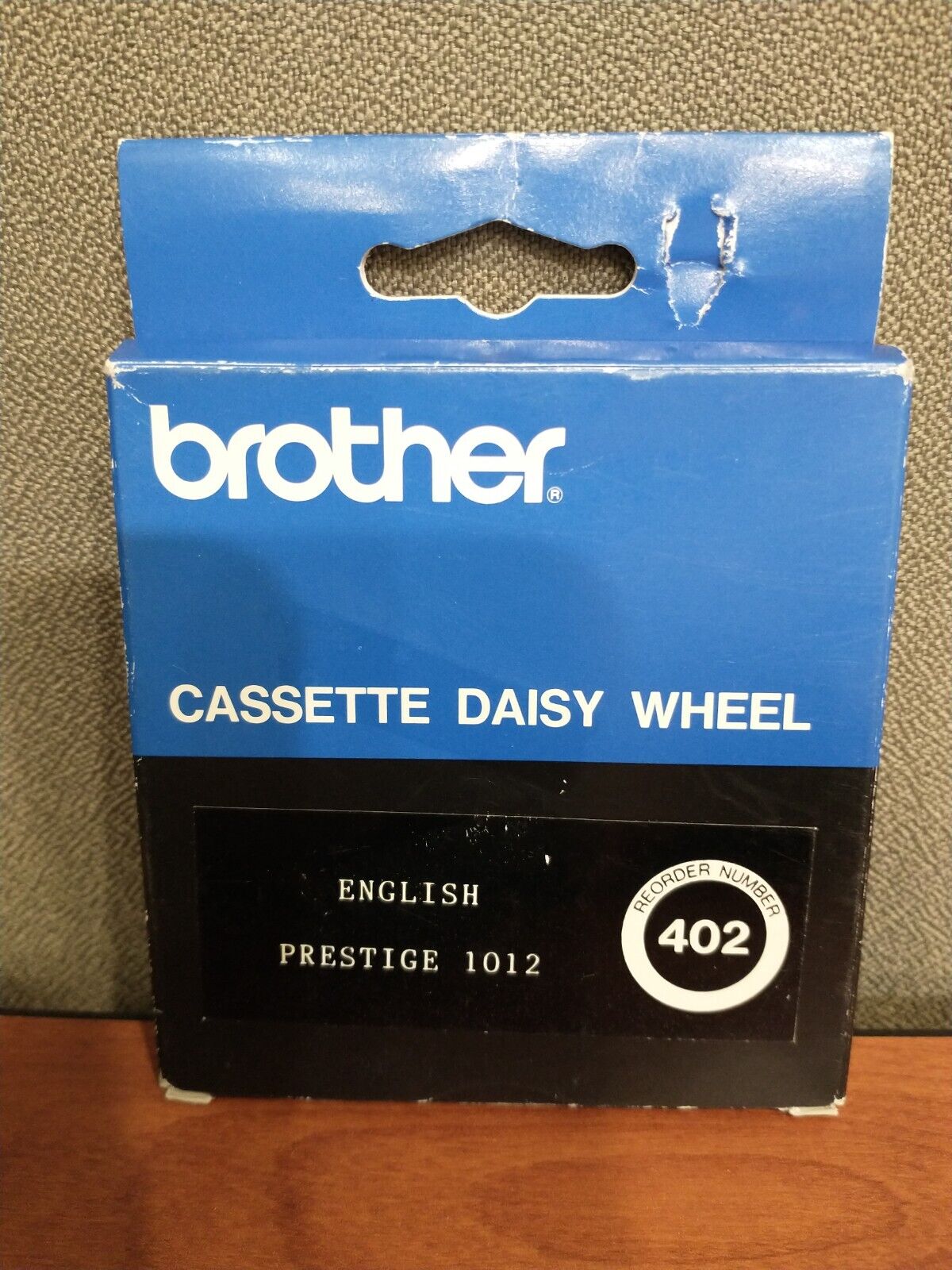 Vintage Brother Cassette Daisy Wheel English Prestige 1012 Reorder # 402