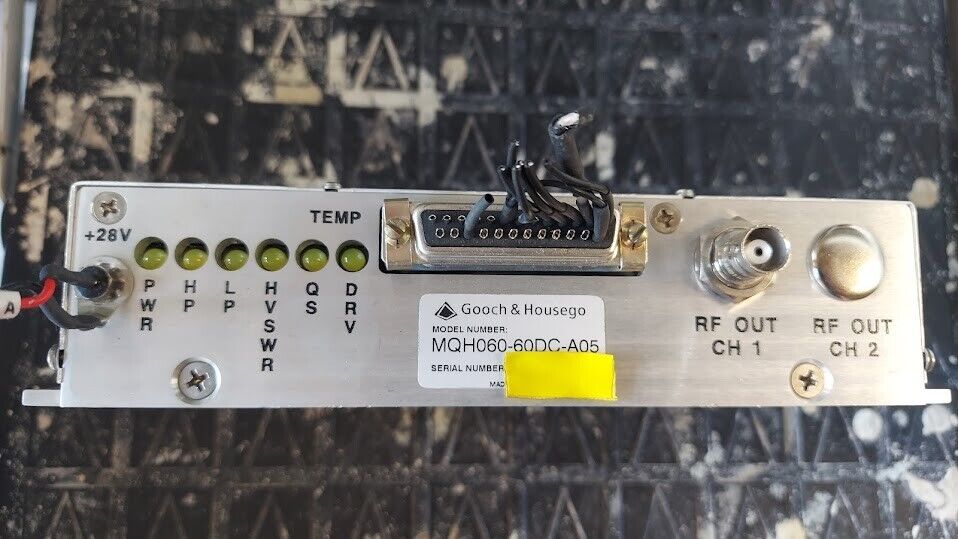 Gooch & Housego MQH060-60DC-A05 Industrial Single Channel RF Drivers Assembly