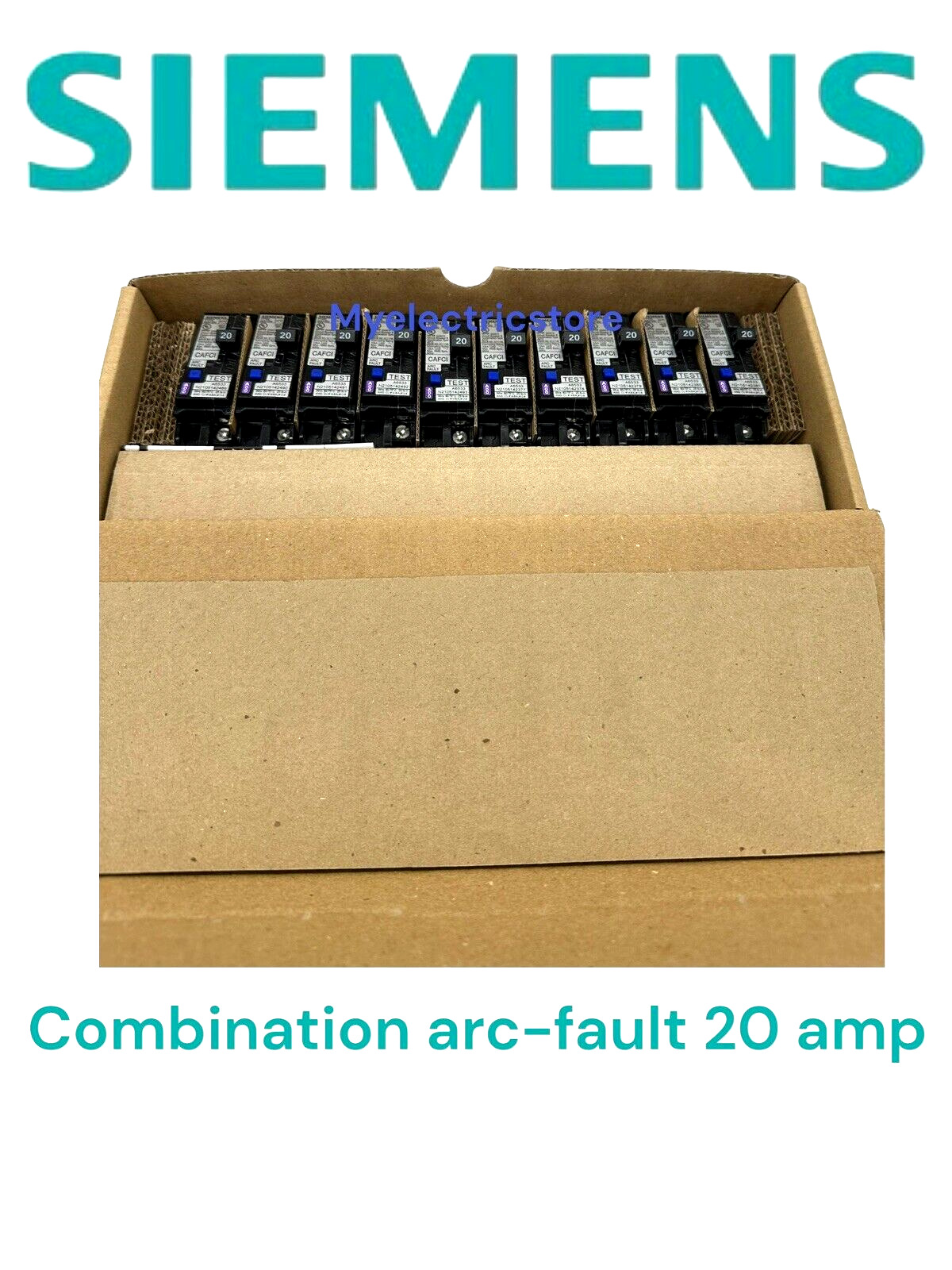 BOX OF 10 circuit breakers Siemens QA120AFCN arc fault 20 amp