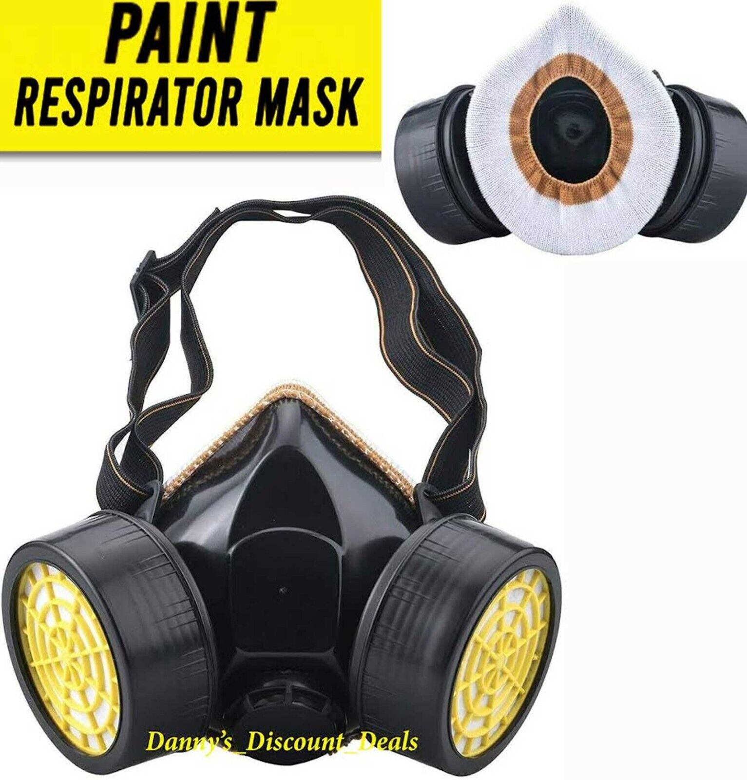 Half Face Cover Respirator Gas Mask Safety Filter for Painting Spray Facepiece