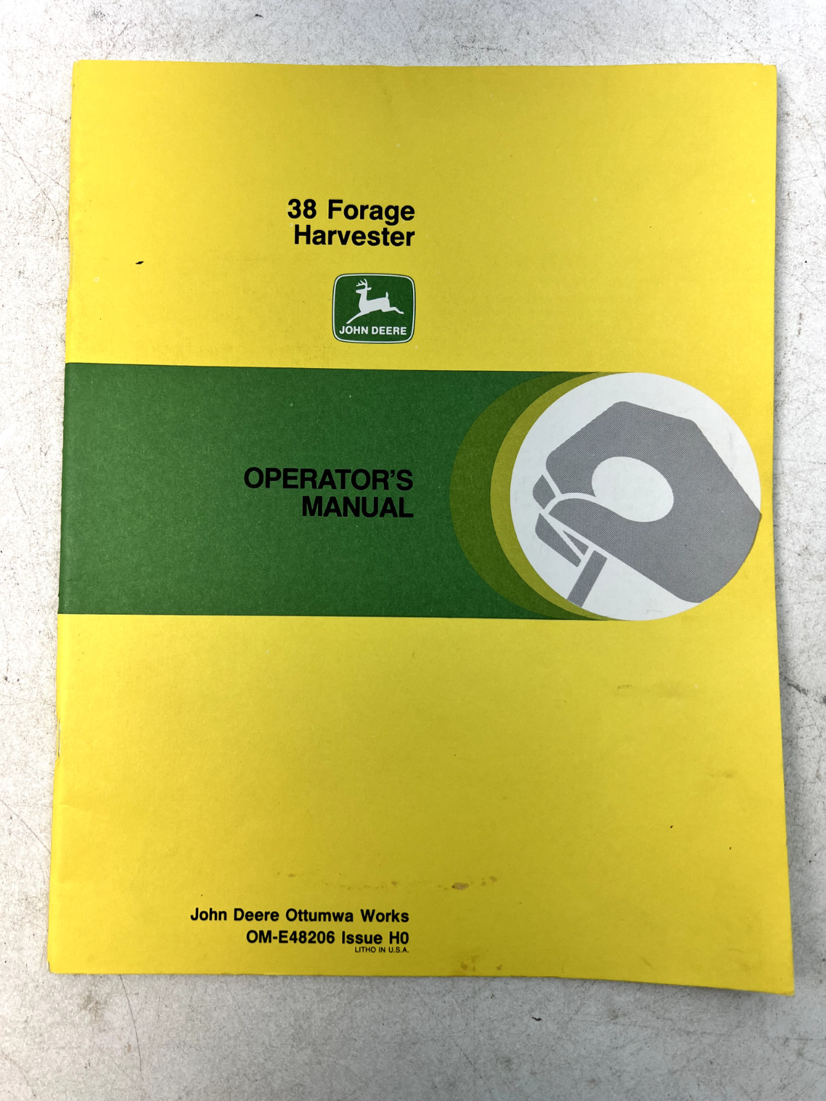 Vintage John Deere 38 Forage Harvester Operator's Manual