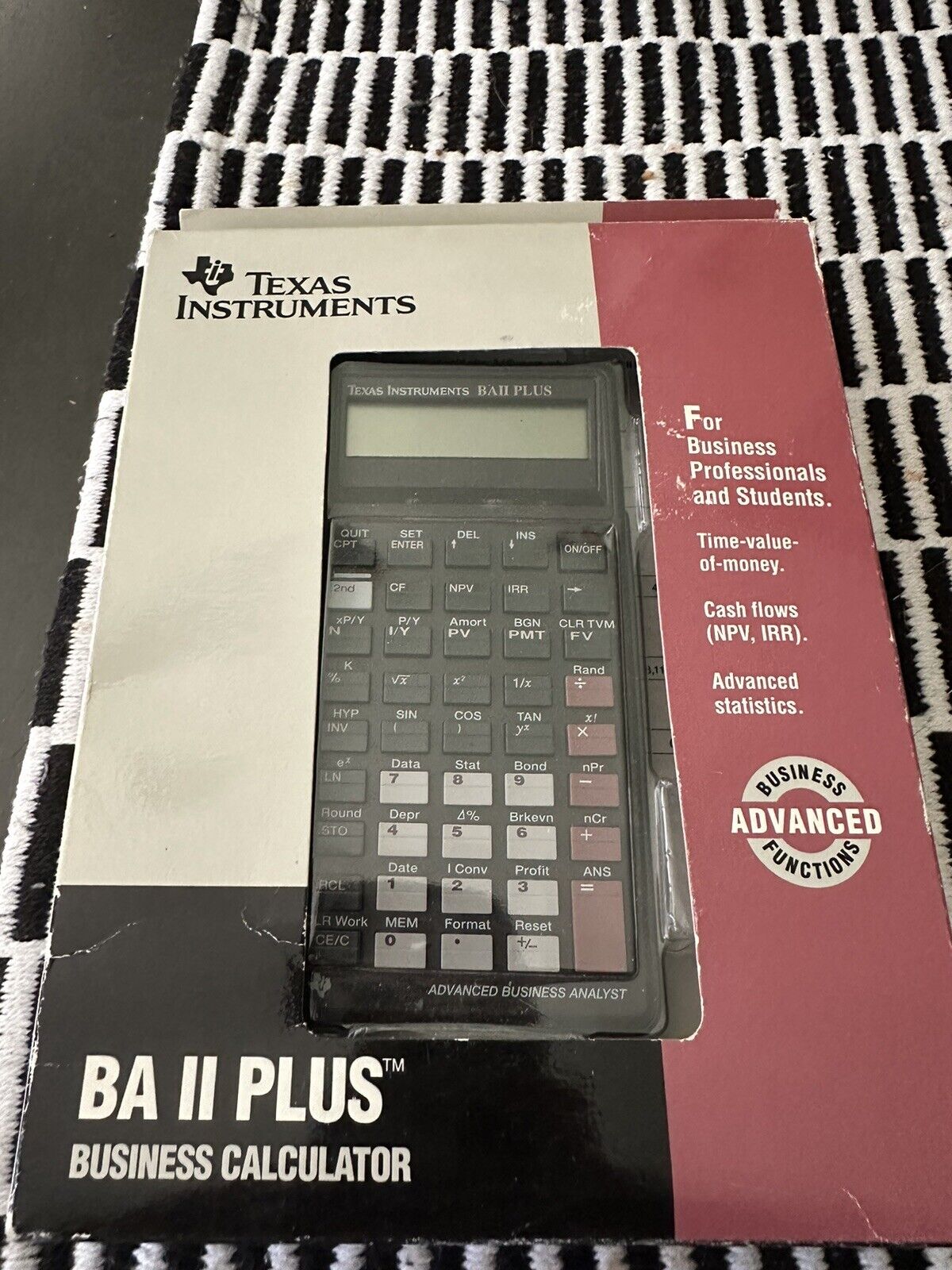 VINTAGE Texas Instruments BA II Plus Advanced  Financial Calculator  Open Box