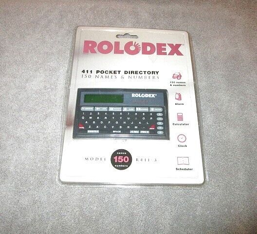 NOS Vintage ROLODEX Electronic POCKET Directory NAMES Numbers COVER Sealed 1993