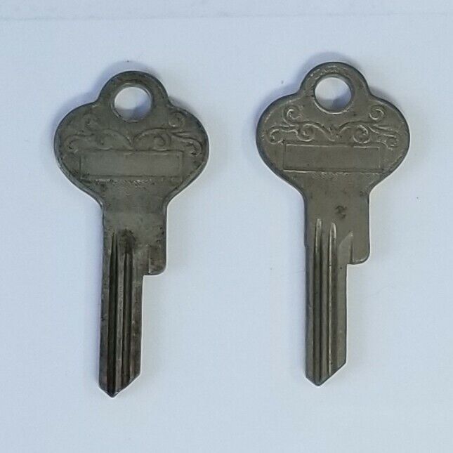 Vintage Scroll-work key blanks, Corbin/Eagle, EA16 key type, locksmith, Set of 2