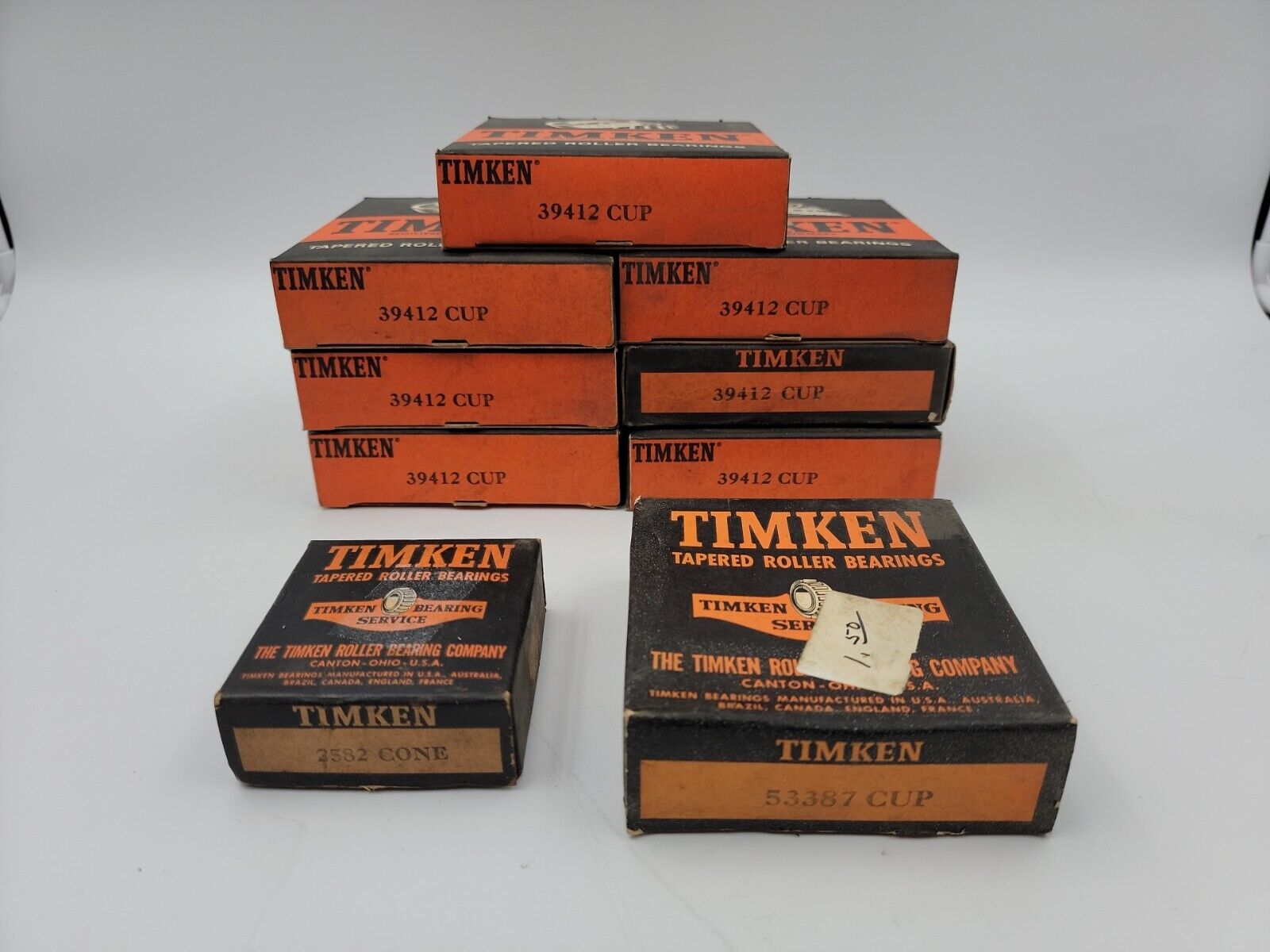 HUGE Vintage Timken Cup Cone Tapered Roller Bearings Lot