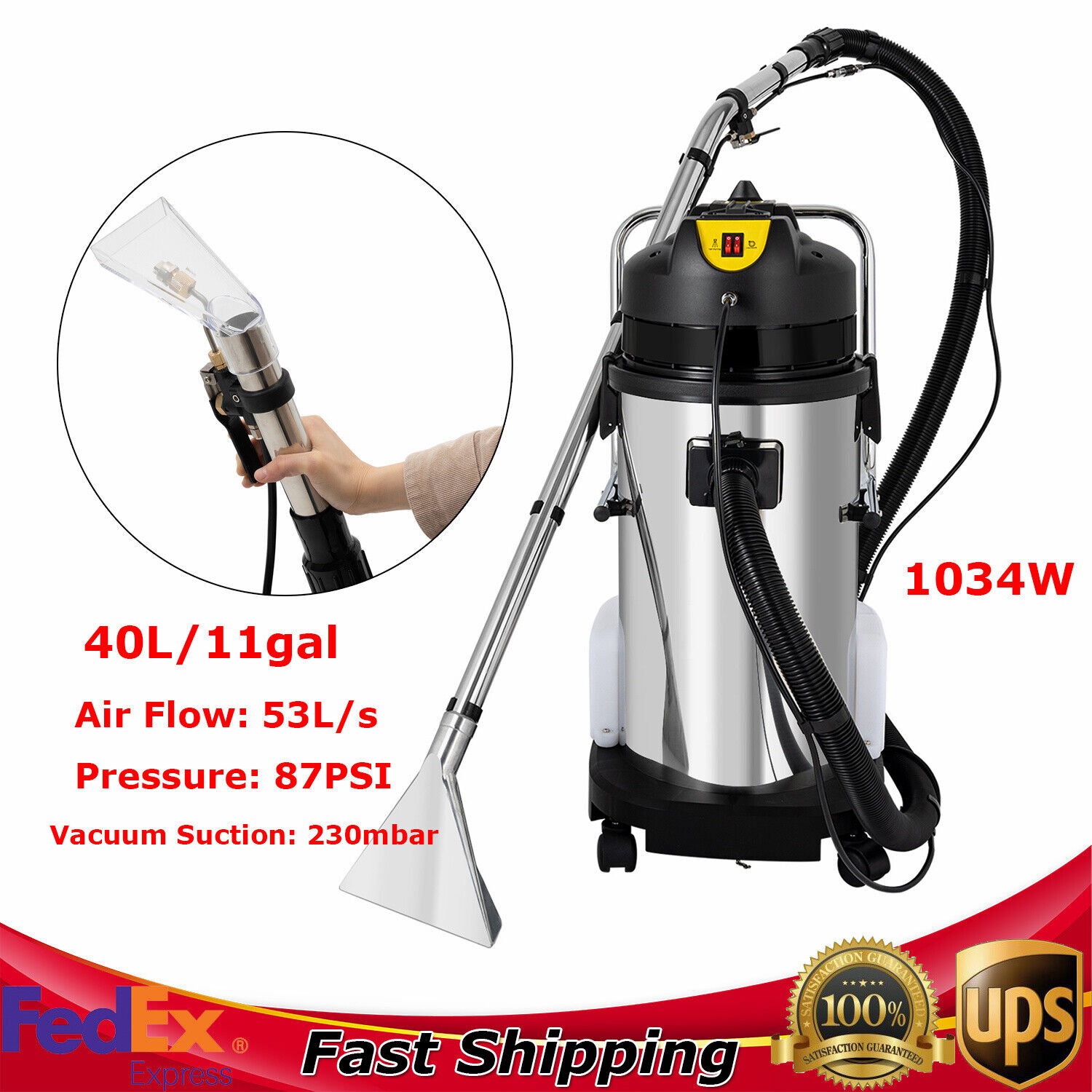 Commercial Cleaning Machine 3in1 Floor Carpet Cleaner Vacuum Extractor HOT