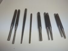 Vintage 9 PC Set Of L.S Starrett Drive Pin Punches Assortment Excellent Quality picture