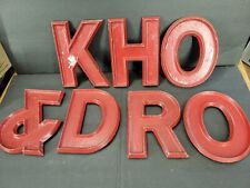 Vintage 8 Inch Aluminum Red Sign Letters Marquee picture