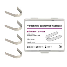 30pcs/box Dental Tofflemire Contoured Matrices Stainless Premolar Matrix Bands picture