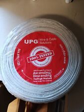 UPG 4 Conductor 22 AWG Solid Alarm Wire CMR White 500’ Ft Foot Roll 22/4 picture