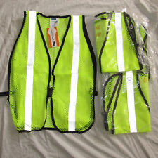 NWT Lot of 7 Port Authority High Visibility Safety Vest sz L/XL Neon Yellow picture
