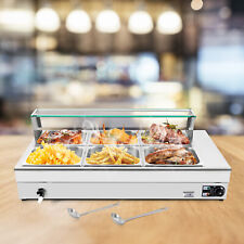 1200W Commercial Food Warmer Steam Table Buffet Server Bain Marie 6L/ 6.3Qt picture