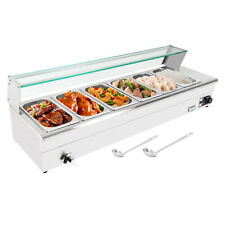 Electric Bain Marie Buffet Server 6 Pans 1200W Commercial Countertop Food Warmer picture