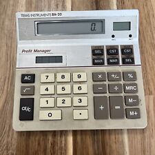 Texas Instruments BA-20 Profit Manager Vintage Calculator 1985/1986 Tested Works picture