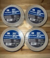 Lot Of (4) Polyken 337 Foil Tape,Rubber Adhesive,72Mm W,Silver picture
