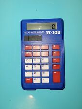 Vintage Texas Instruments TI-108 Basic School Calculator With Cover Solar Power  picture