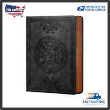Leather Vintage Journal for Men Soft Cover 256 Lined Pages Notebook 180 Lay F... picture