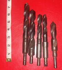 Drill Bit Lot 5, High Speed National Detroit, Double Circle Chicago Vintage picture