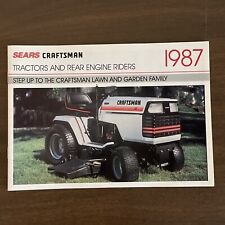 Vintage 1987 Sears Craftsman Lawn Garden Tractor Riding Mower Sales Brochure picture