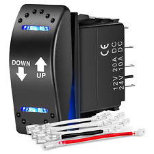 Nilight down up Polarity Reverse Switch DPDT 20A 7PIN Momentary Rocker Switch on picture