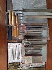 Qty 64 Vintage Machinist Files Tool USA Made . 10 File Handles. File Brush.  picture