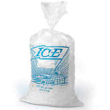 8 lb / 10 lb Crystal Clear Ice Bags with Cotton Drawstring Pick Size & Quantity picture