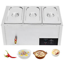 3Pot Commercial Food Warmer Steel Countertop Steamer Food Server Electric Warmer picture