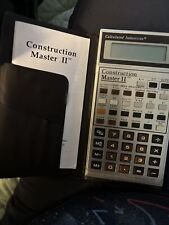 Vintage 1988 Construction Master II 2 Building Calculator Cowhide Leather Case picture