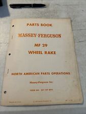 Vintage 1963 Massey Ferguson Mf 29 Wheel Rake Parts Book picture