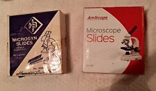 AmScope Pre-Cleaned Blank Microscope Slides  plus a part VINTAGE Box Slides picture
