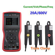Three Phase Digital Phase Voltmeter Volt-Ampere Meter AC Voltage Current Tester  picture
