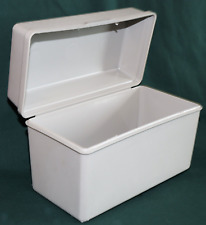 Vintage ©1966 Sterling #530 Beige  Plastic Index Card File Box for 5 x 8 Cards picture
