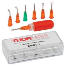 ThorLabs ESD21 Manual Vacuum Pick-up Tool Tweezers Set of 7 Interchangeable Tips picture