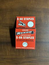 Arrow S-66 Staples Vintage USA Old Stock Pegboard Boxes 2,400 Staples picture